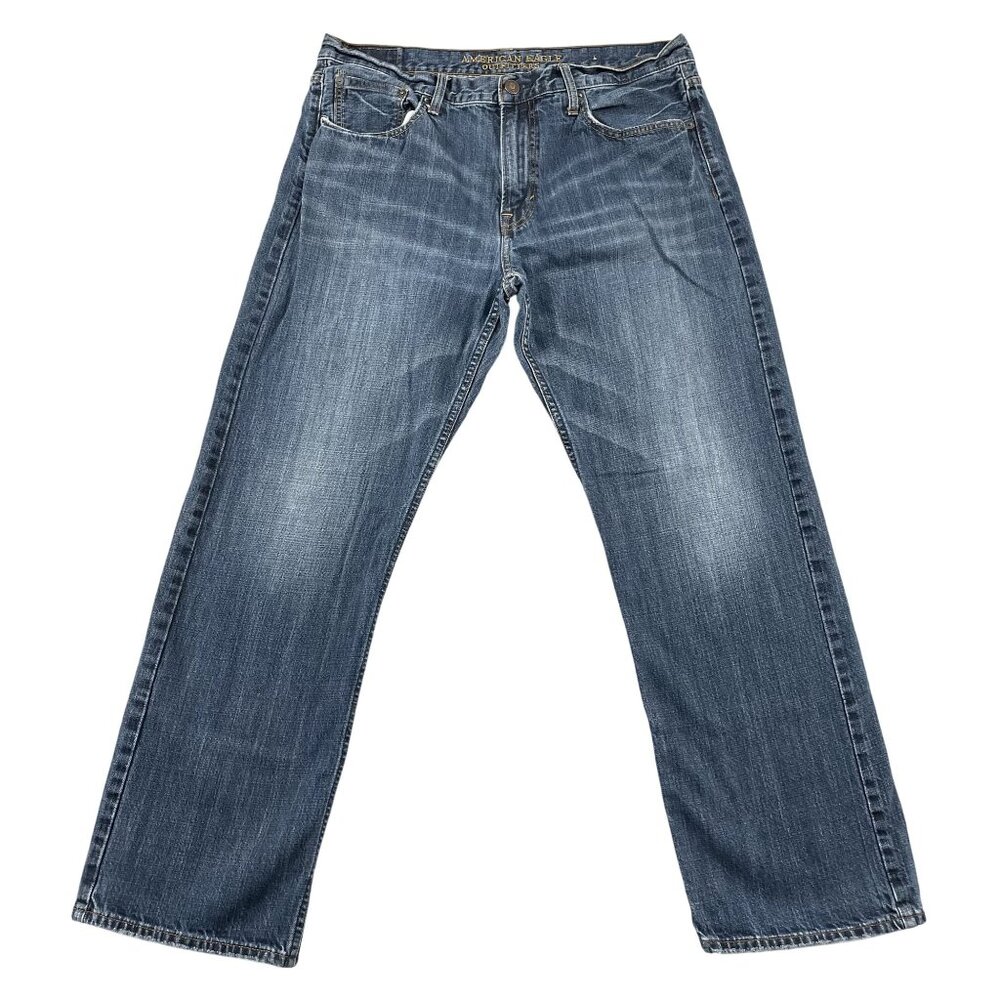 Y2K American Eagle Outfitters Jeans Mens 36x32 Loose Medium Wash Denim